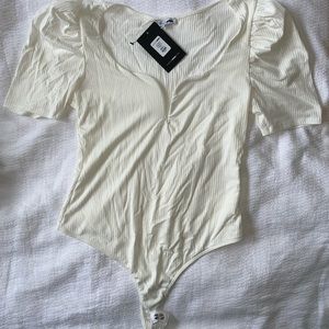 NWT Fashion Nova I’m Good Bodysuit - White